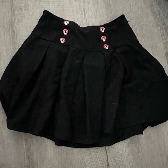 Hot Topic black mushroom button skirt size small - Picture 3 of 4